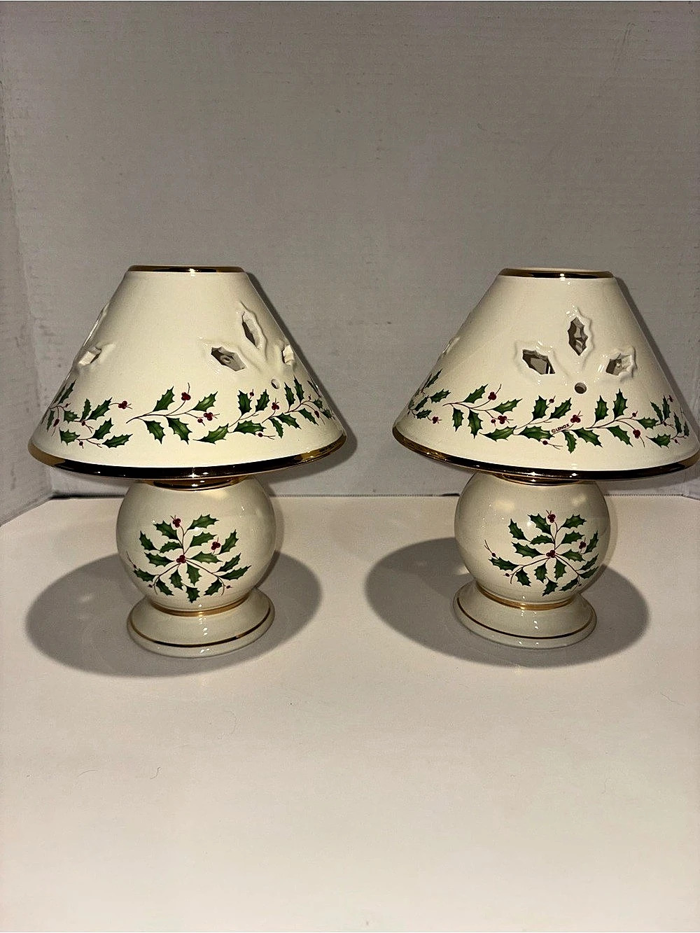 Lenox Holiday Mini Candle Lamps Set of 2